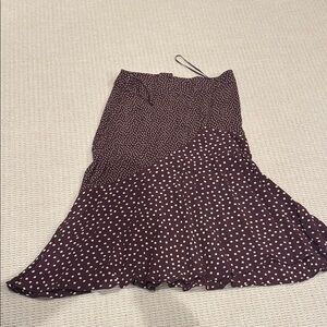 Asymmetrical Polka Dot Skirt in Black and White